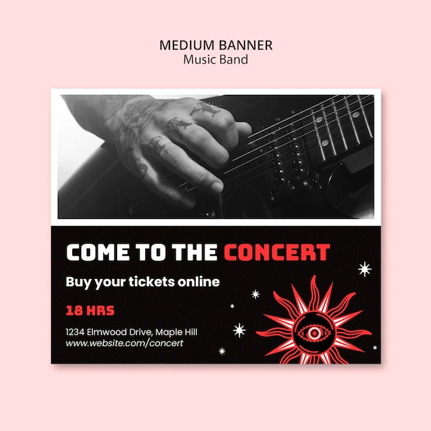 Music Band Template Design – Free Download, Download Free Stock Photo