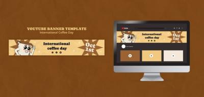 International Coffee Day YouTube Banner – Free Download