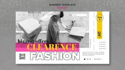 Fashion Sale Banner Template for Your Promotions – Download Free Stock Photo