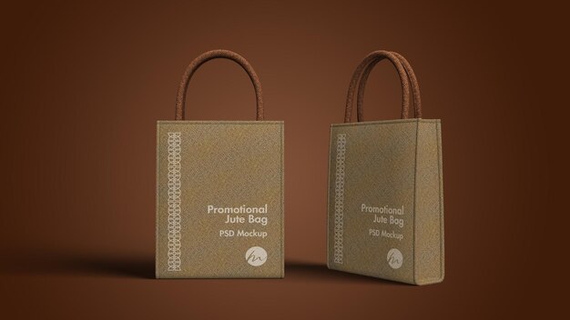 Printed Jute Bag Mockup – Download Free Stock Photo