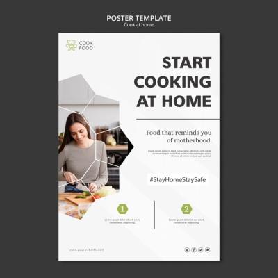 Cooking at Home Poster Design – Free Download