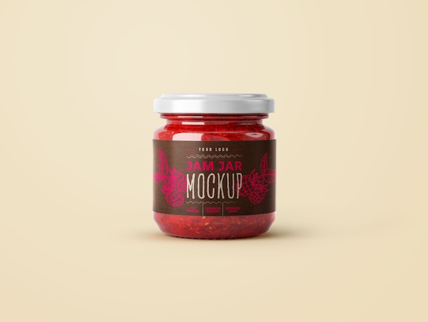 Small Jar Jam Mockup – Free Download