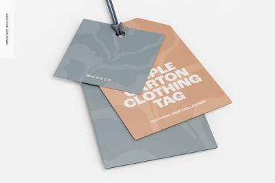 Triple Carton Clothing Tag Mockup – Free Download