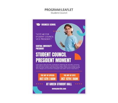 Student Council Template Design – Download Free Stock Photos