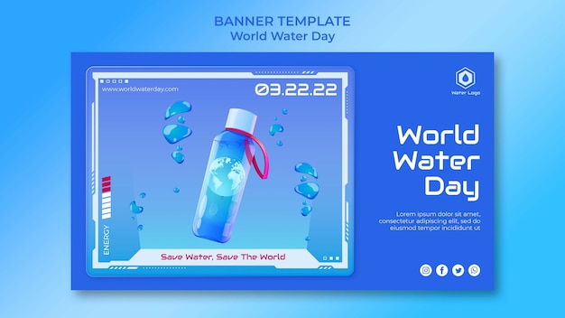 World Water Day Banner Template – Free to Download