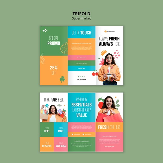 Supermarket Products Template – Free Download