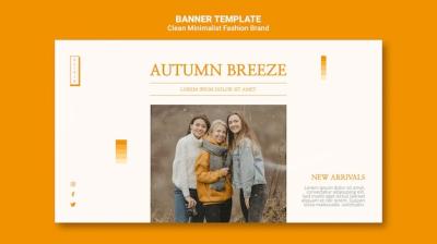 Minimalist Autumn Fashion Brand Banner Template – Free Download