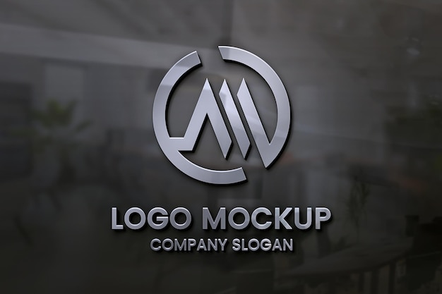 3D Metallic Logo Mockup – Free Download, Download Free Stock Photo