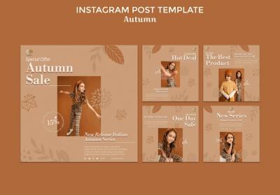 Autumn Template Design for PSD – Download Free Stock Photo