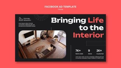 Flat Design Interior Design Template – Free Download