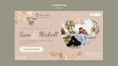 Floral Wedding Web Template – Free Download, Download Free Stock Photo