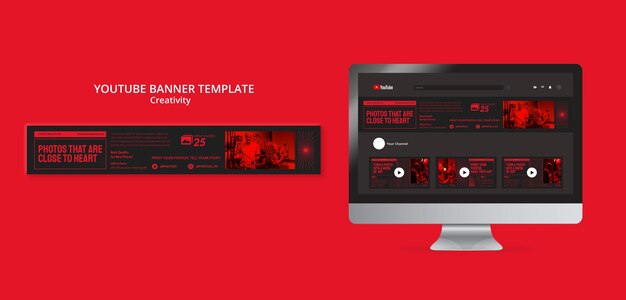 Creativity Concept YouTube Banner Template – Free Download