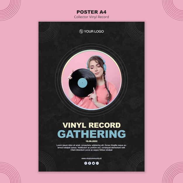 Vinyl Record Poster Template for Free Download