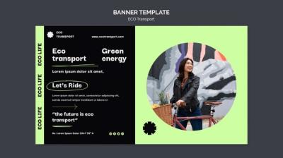 Minimalist Eco Transport Banner Template – Free Download