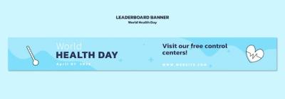 World Health Day Celebration Leaderboard Banner – Free Download