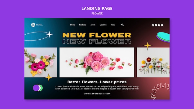 Flower Shop Landing Page – Free Stock Photo Download