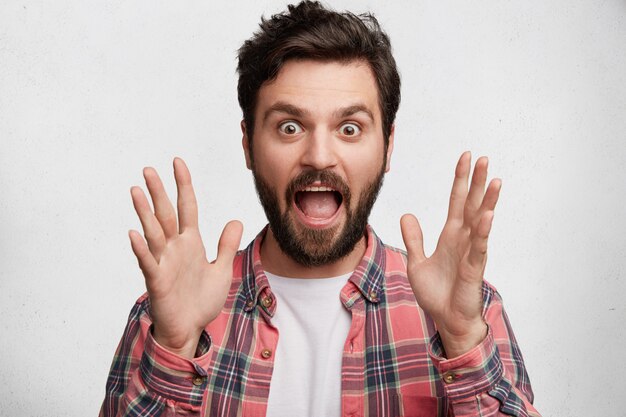 Young Bearded Man in Striped Shirt – Free Stock Photo, Download Free Stock Photo