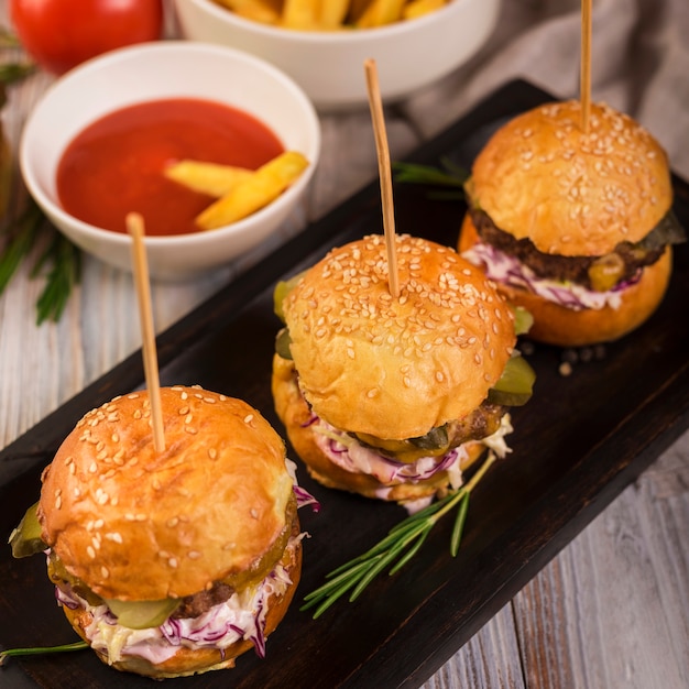 Delicious Beef Burgers Ready to be Served – Free Stock Photo for Download