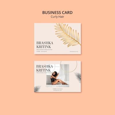 Curly Hair Business Card Template – Free Download