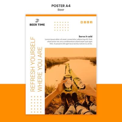 Beer Poster Template Design – Free Download for Craft Beer Enthusiasts