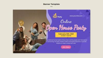 Party Banner Template – Free Download of PSD Templates