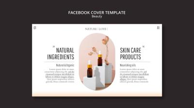 Beauty and Cosmetics Social Media Cover Template – Free Download