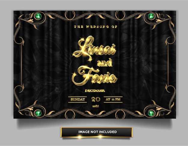 Luxury Wedding Card Template Design Mockup – Download Free Stock Photo