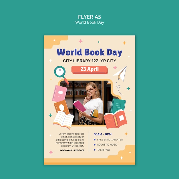 World Book Day Template Design – Free Stock Photo for Download