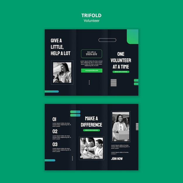 Volunteer Template Design for Community Engagement – Free Download