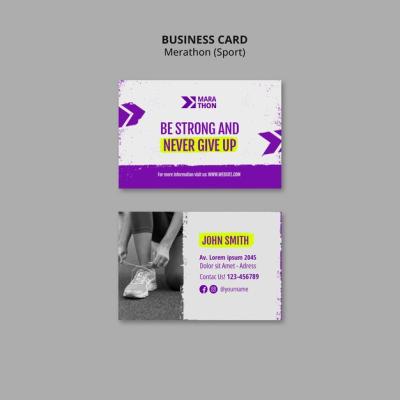 Sport Concept Business Card Template – Free Download