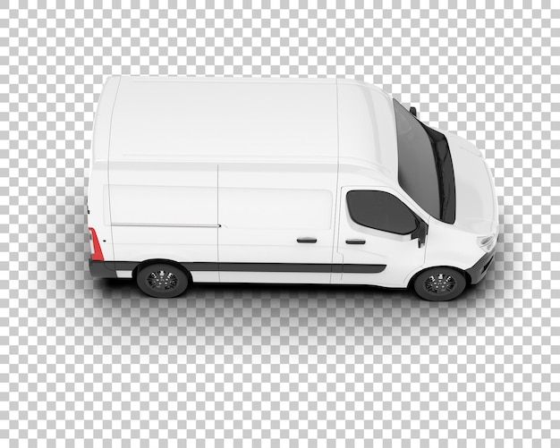 Cargo Van on Transparent Background: 3D Rendering Illustration – Free Download