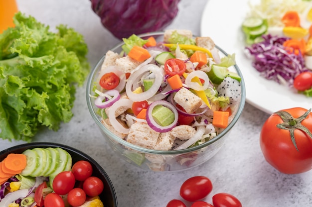 Delicious Vegetable and Fruit Salad on a White Plate – Free Stock Photo, Download Free