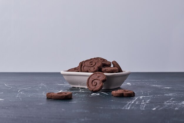 Delicious Chocolate Cookies on a White Ceramic Plate – Free Download