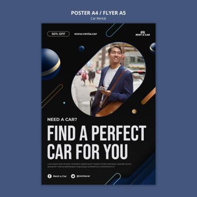 Car Rental Poster Template Design – Free Download