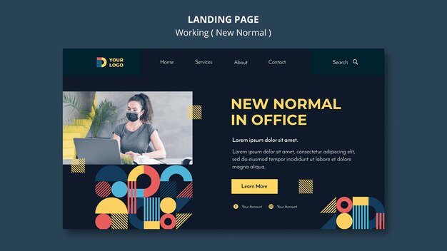 New Normal Work Environment Landing Page Template â Free Download