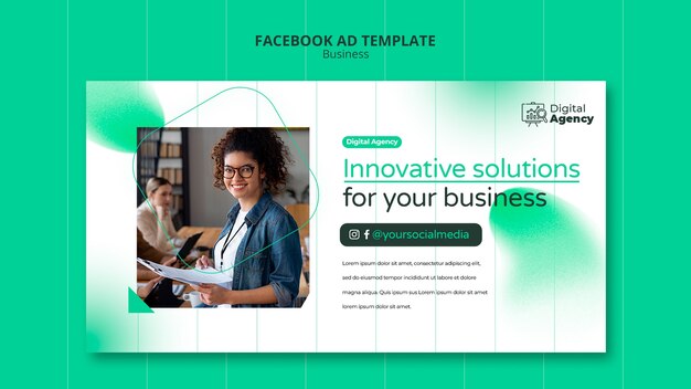 Gradient Business Facebook Ad Design Template – Free Download