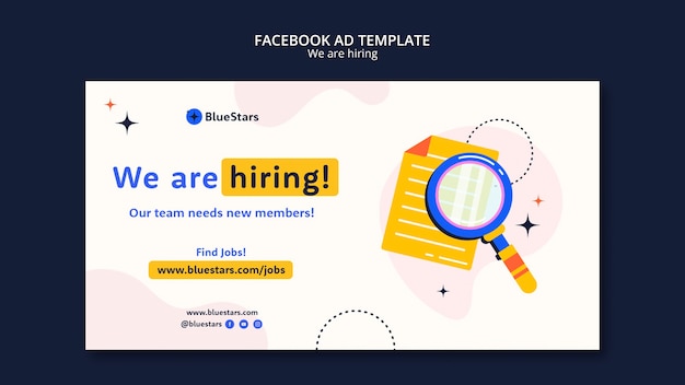 Dynamic Shapes Hiring Concept Facebook Template – Free Download