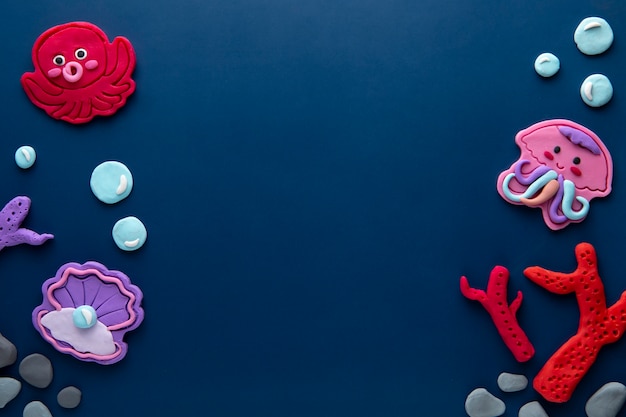 Playdough Art Featuring Jellyfish and Octopus – Free Download