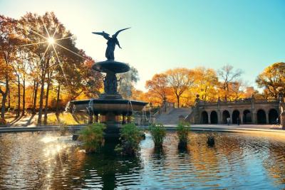 Autumn in Central Park Featuring Angel Fountain in Midtown Manhattan, New York City – Free Download