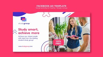 Flat Design Social Activity Facebook Template – Free Download