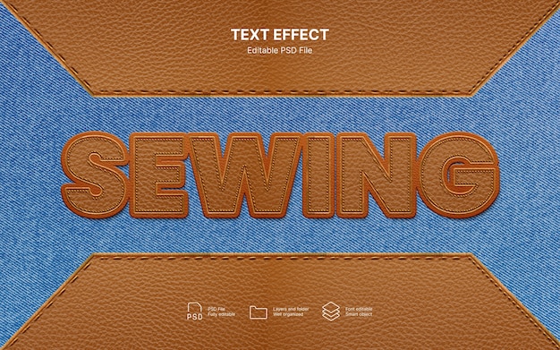 Sewing Text Effect – Free Download, Download Free Stock Photo