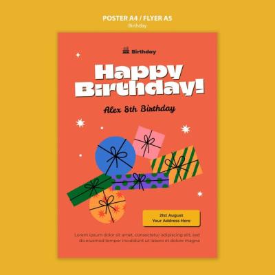 Birthday Party Poster Template – Free Download