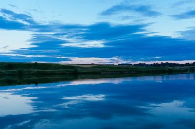 Stunning Reflection of Blue Lake and Sky – Free Download