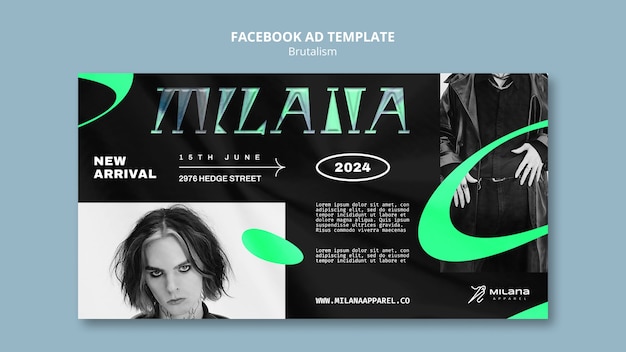 Brutalism Concept Facebook Template – Free Download