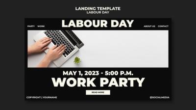 Labour Day Celebration Landing Page Template – Free Download