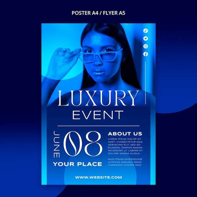 Special Event Poster Template – Download Free Stock Photo