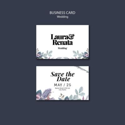 Wedding Event Business Card Template – Free Download