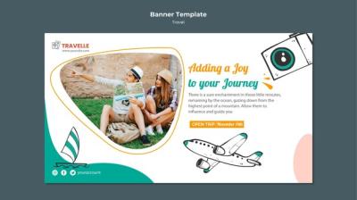 Travel Design Template of Banner – Free Download