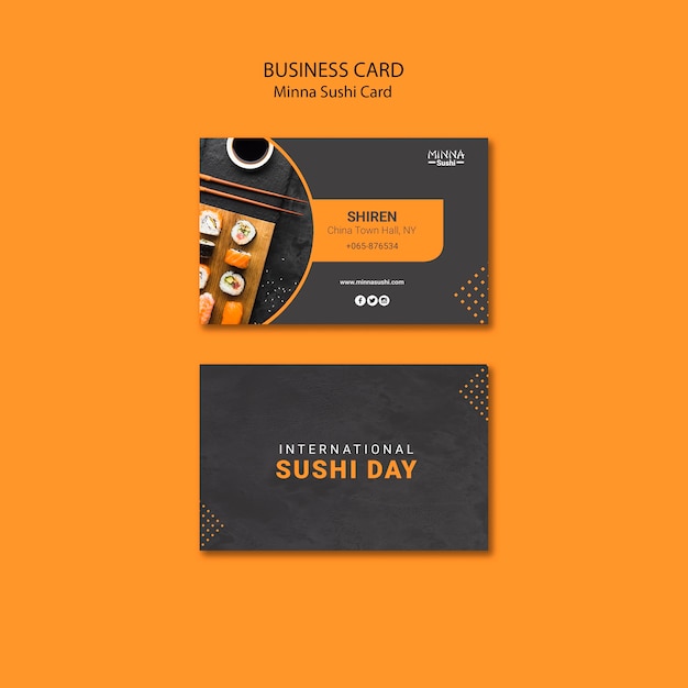 International Sushi Day Business Card Template – Free to Download