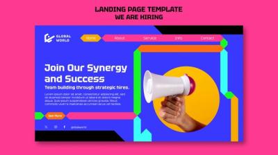 Landing Page Template for Hiring – Download Free Stock Photo